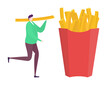 Fast Food concept, flat design vector illustration, for graphic and web design