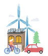 Concept of Ecology Problems and Alternative Energy, flat design vector illustration, for graphic and web design 