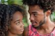 © grey - An American African couple looking at each other