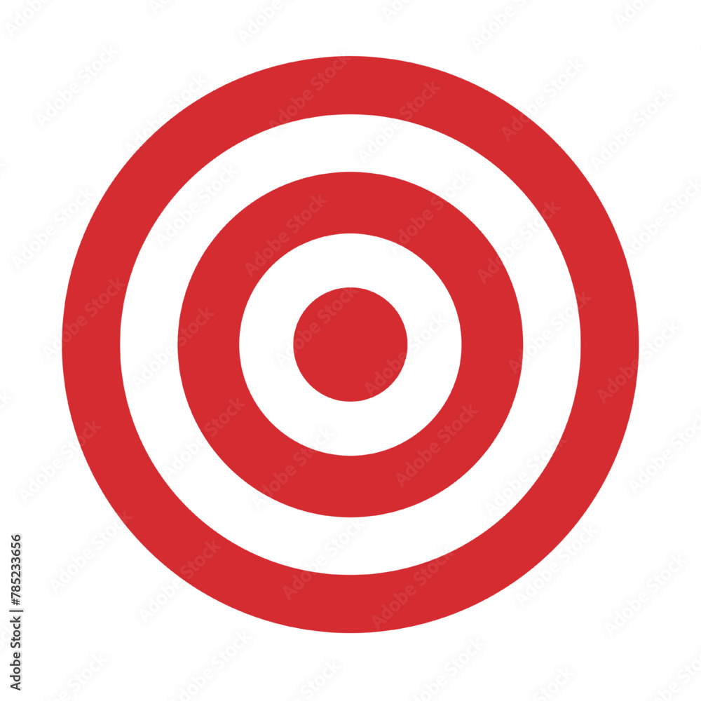 red target flat style vector illustration isolated on white and ...