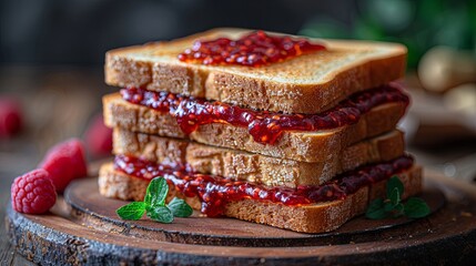 Canvas Print - bread with jam