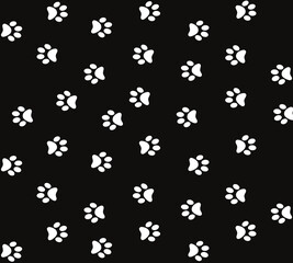 seamless pattern with paws - stock photo