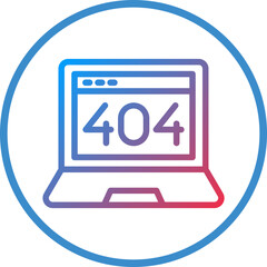 Wall Mural - vector design 404 error icon style