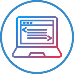 Wall Mural - vector design laptop coding icon style