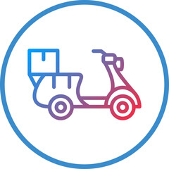 Sticker - Vector Design Delivery Scooter Icon Style