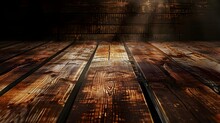 Wooden Rustic Background Wooden Table For Objects Goods Or Food Dark Burnt Planks Texture High Quali...
