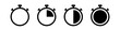 Timer vector icons. Countdown timer and stopwatch symbol flat. Vector illustration.