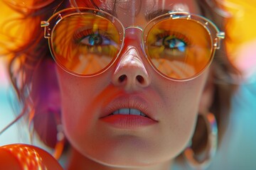 Fashion fan in a hot climate, bright colors, stunning visual setup ,3DCG,clean sharp focus