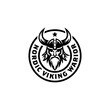 Nordic Viking Warior .Old Man Ancient Norse Fighter Logo Design
