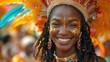 Notting Hill Carnival: Dynamic photographs of the Caribbean-inspired music, dance, costumes, and street food during the Notting Hill Carnival in London, UK, Europe