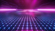 © Adie - Retro style neon grid background