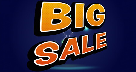 Image of big sale text over hourglass