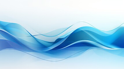 Vibrant blue business wave banner: modern design element for corporate presentations and websites
