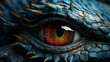 Eye of the dragon. 3d rendering. Computer digital drawing.