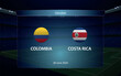 Colombia vs Costa Rica. America soccer tournament 2024