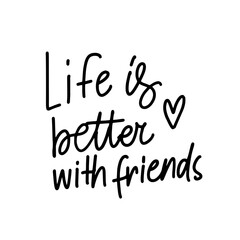 besties hand lettering illustration for your design.