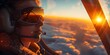 Pilot s Serene Sunrise Flight Through Glowing Clouds and Serene Skies