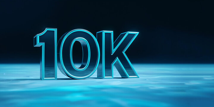 10k 3d render for your social network friends, followers, web user Thank you celebrate of subscriber, follower, like