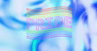 Image of rainbow flag with pride text on blue background