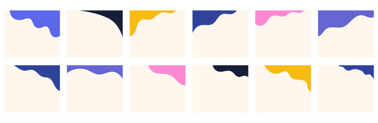Wall Mural - collection of diverse shapes designed for header or footer use on square posts or websites. decorati