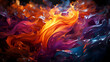Abstract fire flames background. 3d rendering. 3d illustration.