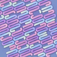 Fototapete - Digital illustration of a pattern consisting of a series of stylized abstract figures. 3d rendering
