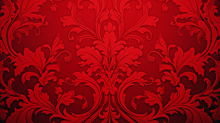  Luxurious Red Damask Wallpaper Background