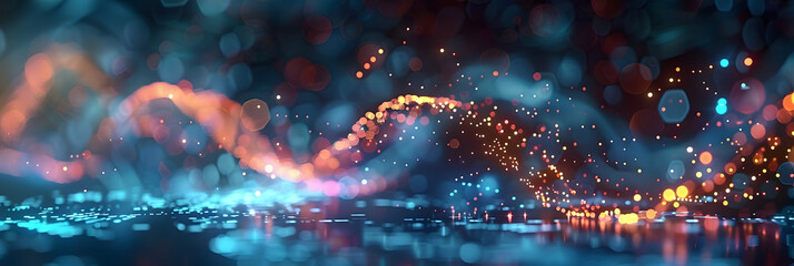 Digital background for tech, AI, data, audio, graphics, and more