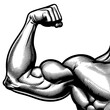 Strongman hand arm engraving PNG illustration