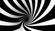 Black and white swirling pattern creating an optical illusion of depth and motion, emphasizing concepts of visual effects