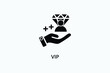 Vip vector, icon or logo sign symbol illustration