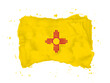 Flag of  New Mexico from brush strokes. United States of America. Watercolor style for your design. Flag State New Mexico on white background for your web site design, app, UI. EPS10.
