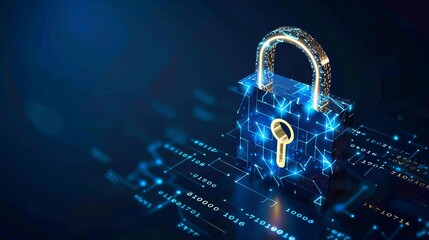 lock with check mark and binary code iso 27001 information security standard concept illustration