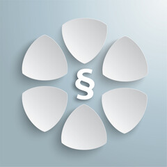 Wall Mural - 6 Round Triangles Infographic Paragraph