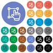 Visual editing outline round flat multi colored icons