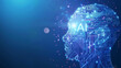 Exploration de l'IA : Image de Fond Digital Bleu Vibrant