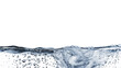 © MCGORIE - Blue water level splash isolated on white with space for copy