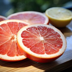 Sticker - real life photo poster of red pomelo UHD Wallpaper