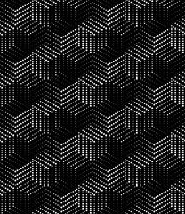 Sticker - Vector seamless texture. Modern geometric background. Grid of dots.