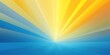Sun rays background with gradient color, blue and yellow, vector illustration. Summer concept design banner template for presentation