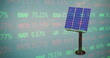 Image of multicolored trading board and solar panel