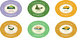 Thai dessert label banner template. Thai Sweet sticker badge vector design. Kanom thai logo.