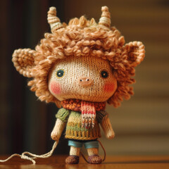 Wall Mural - Wool Knit doll