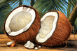 A vibrant illustration of Coconut exuding their natural beauty and freshness.