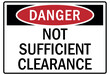 Railroad warning sign not sufficient clearance