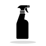 Fototapeta Sypialnia - ПечатSpray bottle icon. Black spray bottle symbol in flat graphic design. Vector illustrationь