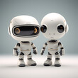 © Ayegl - 2 tiny baby robots white