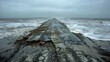 El Niño's Fury: Ravaged Coastal Highway. Concept Natural Disasters, Coastal Destruction, Recovery Efforts, Climate Resilience, Emergency Response