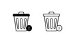Trash icon design with white background stock illustration