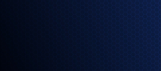 Wall Mural - dark blue technology background with hexagonal geometric pattern